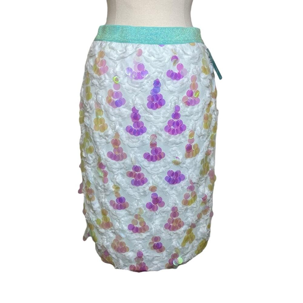 Disney Princess Ariel Sequins Pull On Skirt Cosplay Size Large NEW WITH TAG